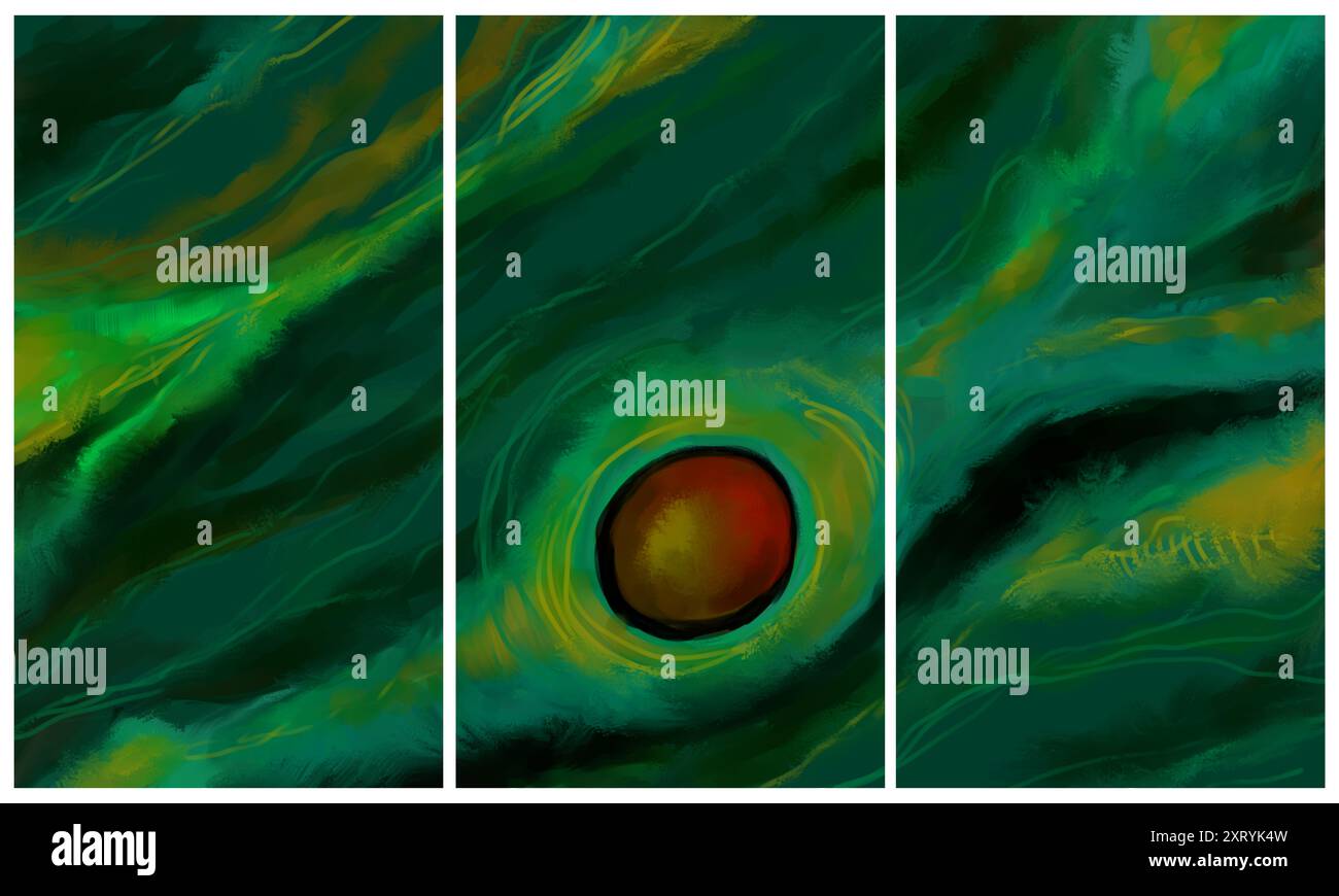 Triptyque intérieur moderne Banque D'Images