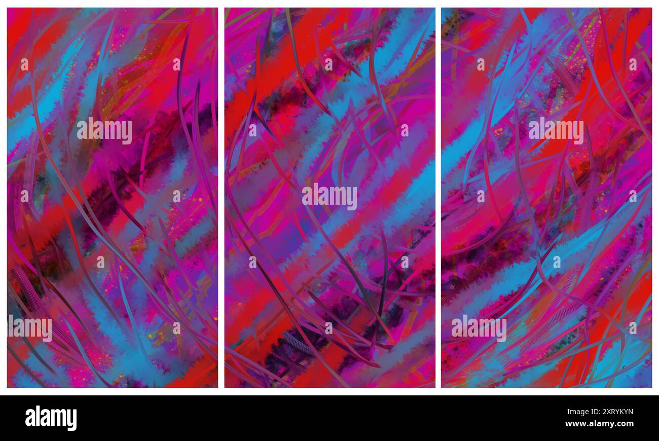 Triptyque intérieur moderne Banque D'Images