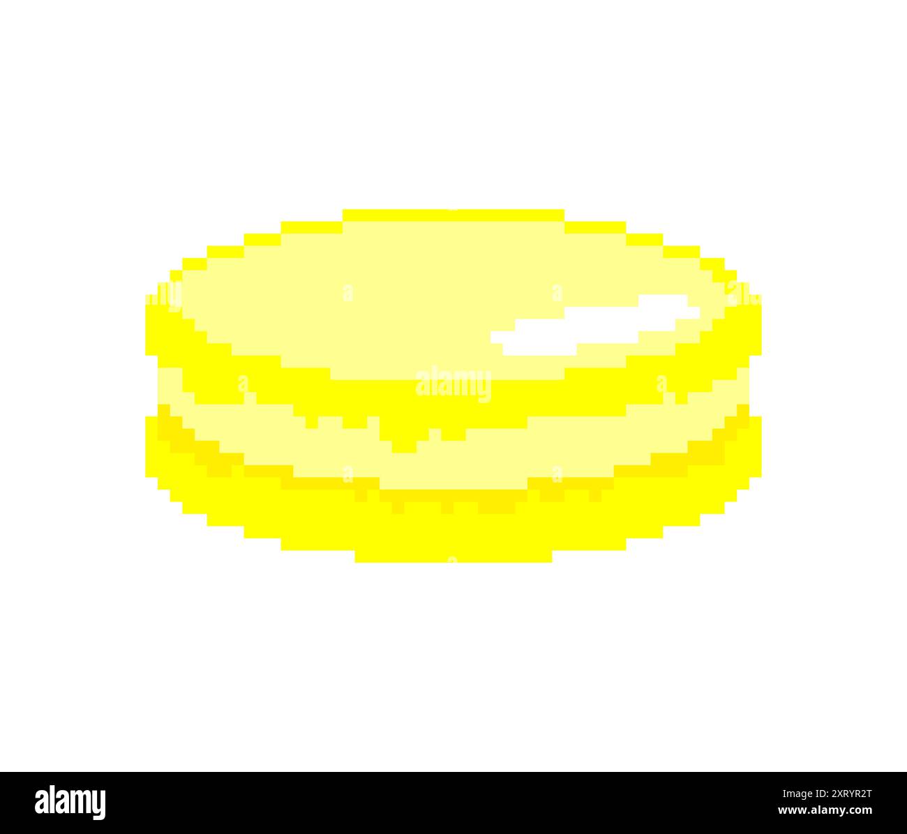 Macaron pixel art isolé. Icône macarons 8 bits. Symbole macaron pixellisé Illustration de Vecteur