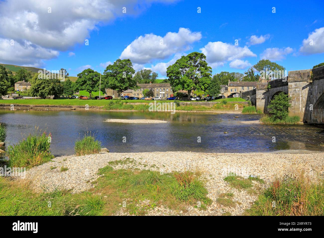 River Wharf, Burnsall, Yorkshire Dales National Park, North Yorkshire, Angleterre, Royaume-Uni. Banque D'Images