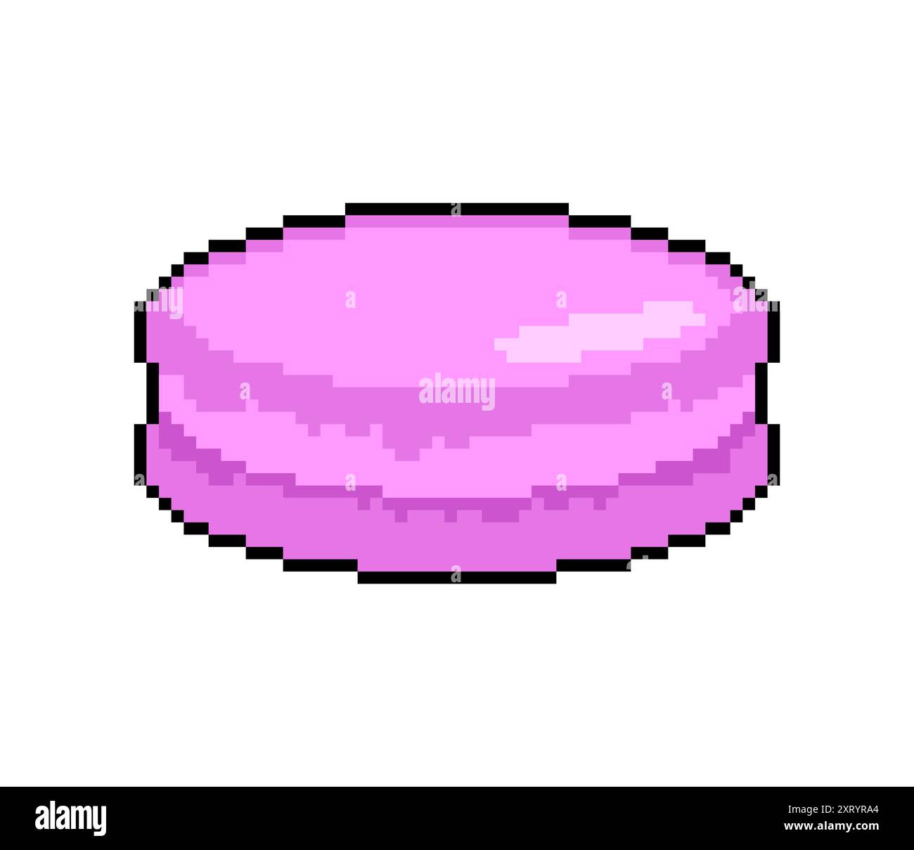 Macaron pixel art isolé. Icône macarons 8 bits. Symbole macaron pixellisé Illustration de Vecteur