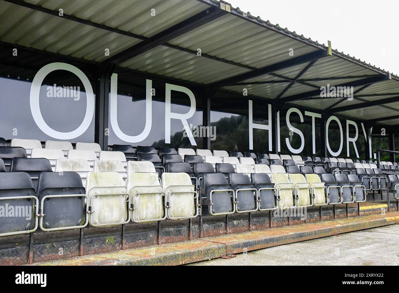 Landore, Swansea, pays de Galles. 12 août 2024. Le stand notre histoire au Swansea City Academy JOMA High performance Centre à Landore, Swansea, pays de Galles, Royaume-Uni, le 12 août 2024. Crédit : Duncan Thomas/Majestic Media. Banque D'Images