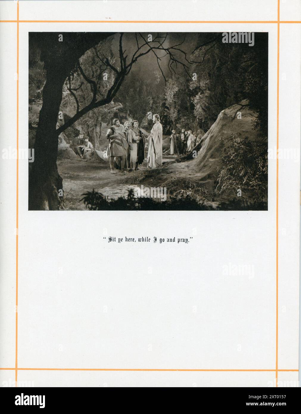 ERNEST TORRENCE : Peter JOHN T. PRINCE : Thaddeus JOSEPH ATTAQUANT : John et H.B. WARNER : Jésus Christ dans le jardin de Gethsémané dans LE ROI DES ROIS 1927 réalisateur CECIL B. DeMille écrivain Jeanie Macpherson direction artistique Mitchell Leisen costume Gilbert Adrian Earl Luick et Gwen Wakeling DeMille Pictures Corporation / Producer's Distributing Corporation (RPC) Banque D'Images