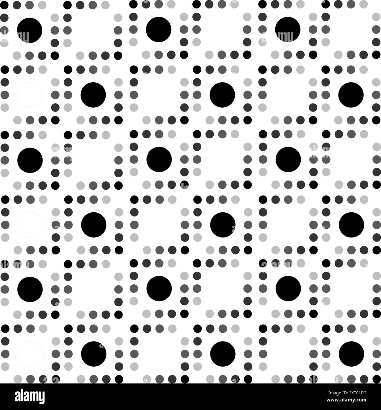 Fond, papier peint avec un motif avec des points en continu dans les couleurs noir et blanc, carré, graphique vectoriel, EPS, allemagne Illustration de Vecteur