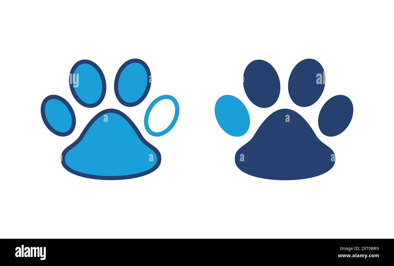 Vecteur de l'icône Paw. vecteur d'icône d'impression paw. patte pour chien ou chat Illustration de Vecteur