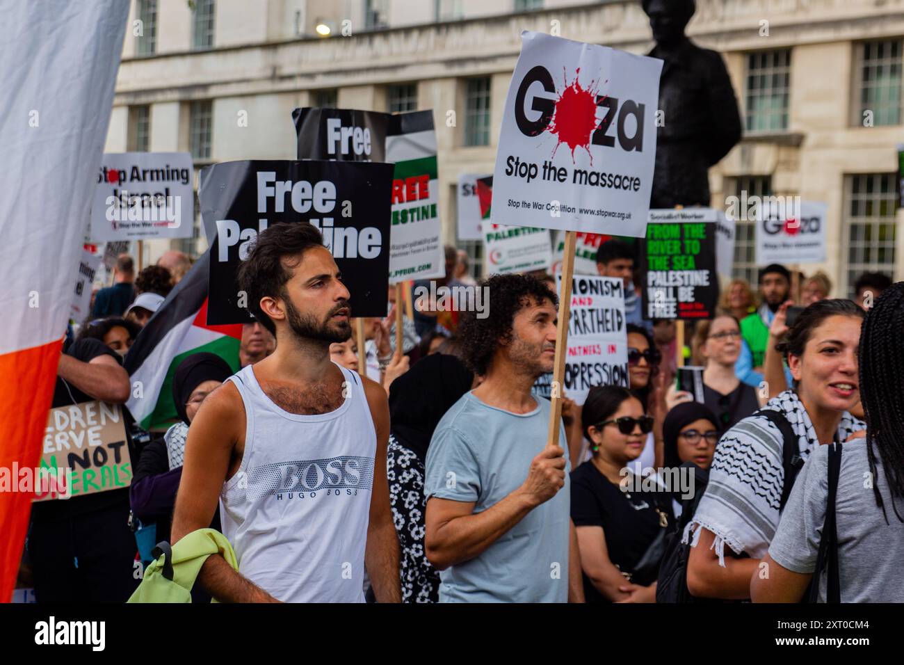 Manifestation d'urgence Pro Palestine devant 10 Downing Street. Banque D'Images