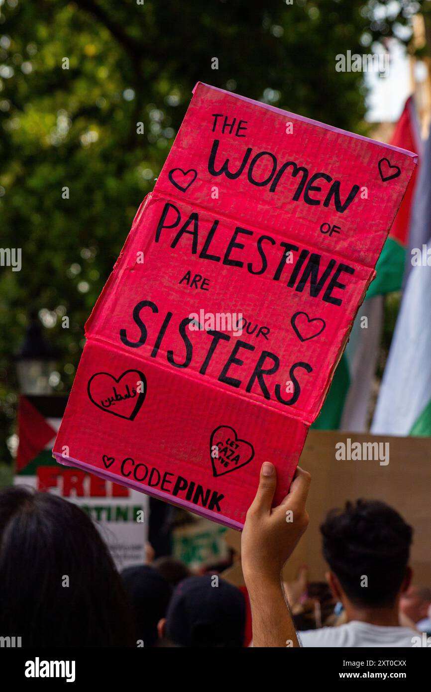 Manifestation d'urgence Pro Palestine devant 10 Downing Street. Banque D'Images