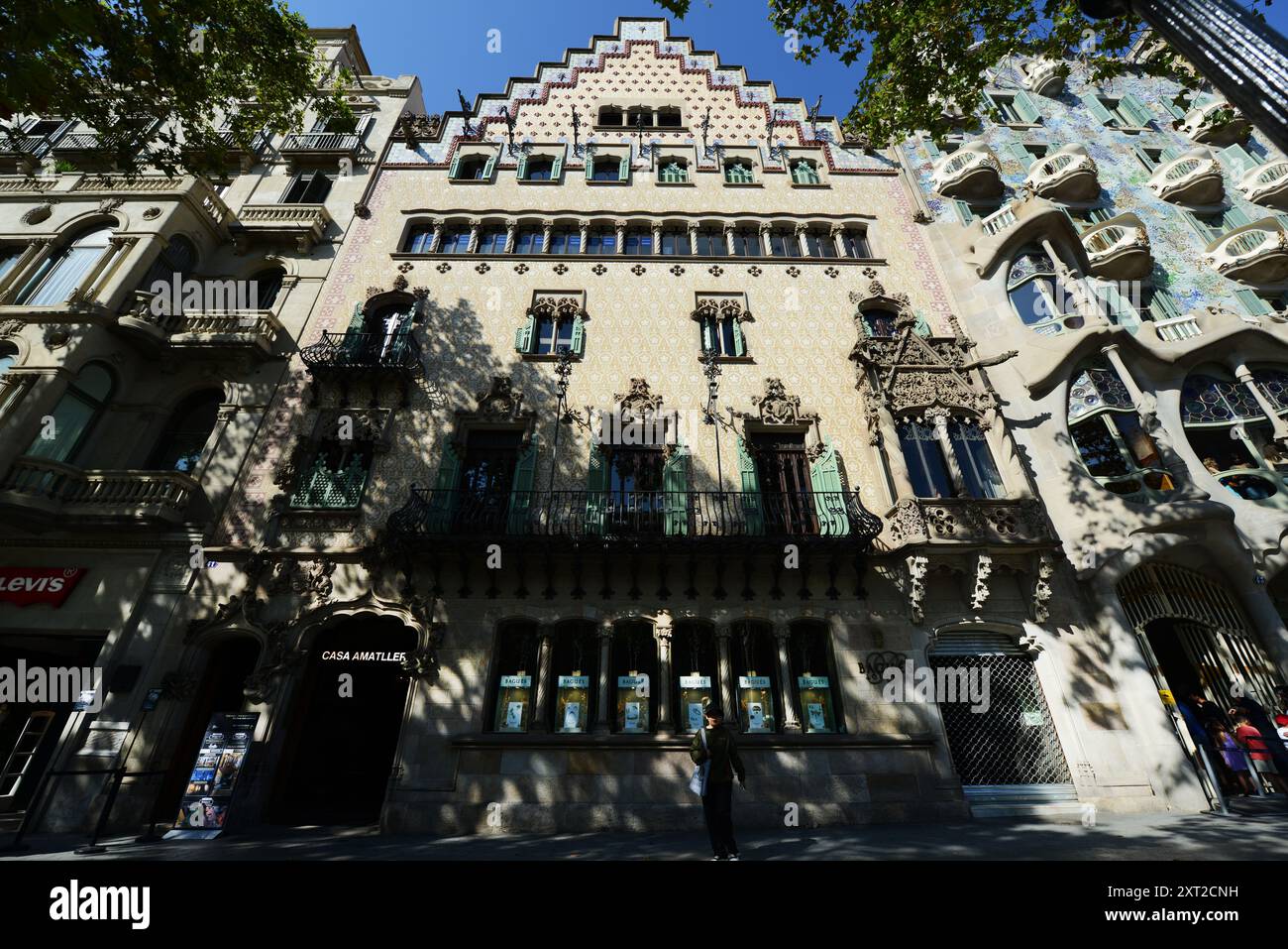 Casa Amatller sur Passeig de Gràcia à Barcelone, Espagne. Banque D'Images