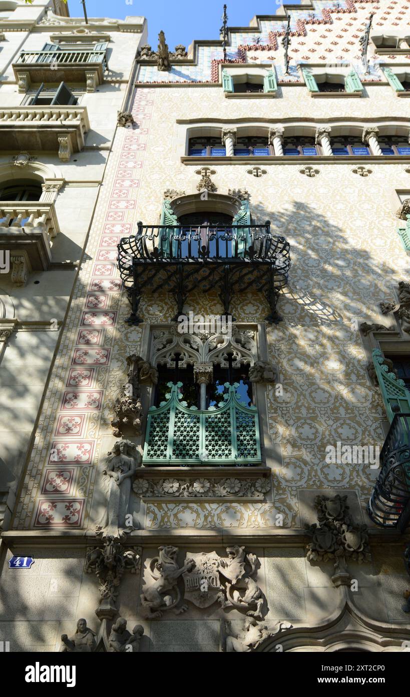 Casa Amatller sur Passeig de Gràcia à Barcelone, Espagne. Banque D'Images