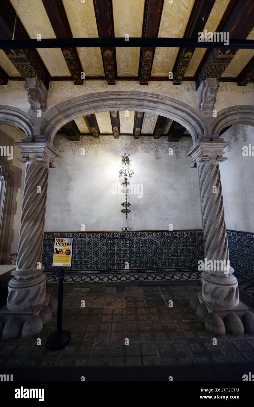 L'intérieur de Casa Amatller sur le Passeig de Gràcia à Barcelone, Espagne. Banque D'Images