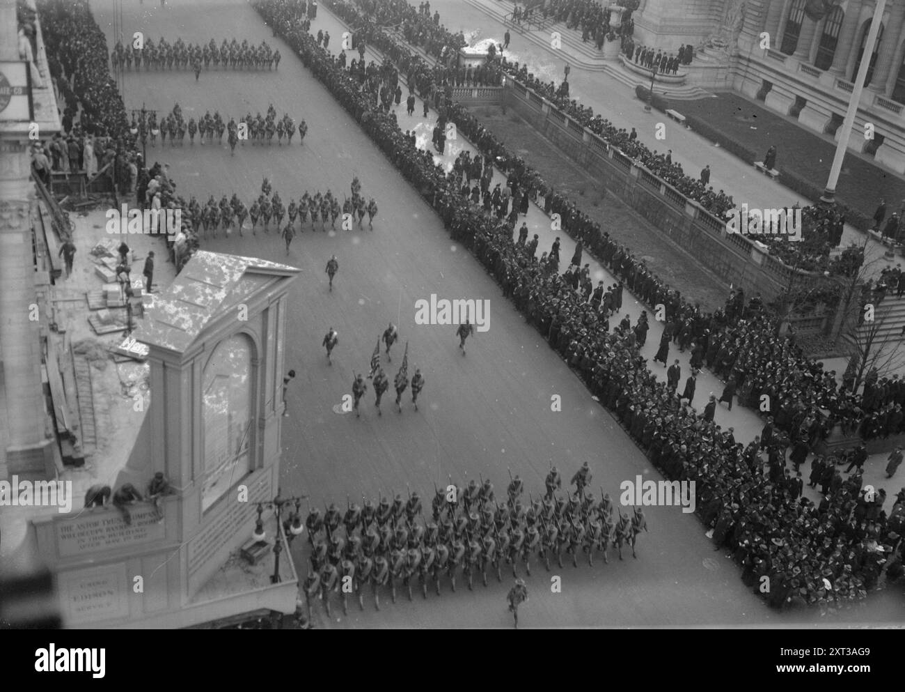 Retour du 7e Reg't, entre c1915 et c1920. Banque D'Images