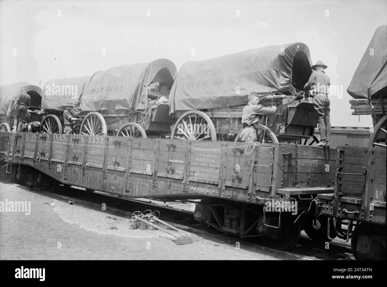 7e train Reg't, entre c1915 et c1920. Banque D'Images