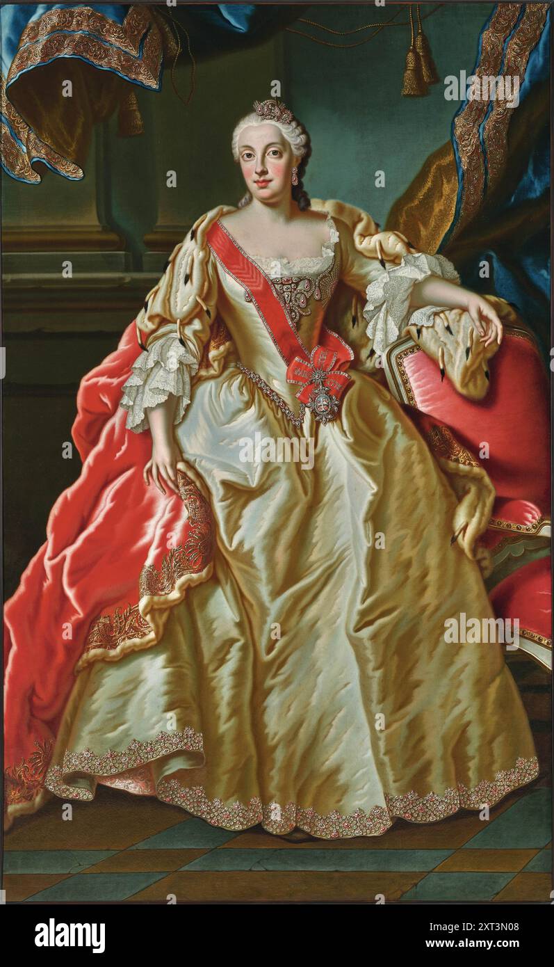 Portrait de Marie Anne Sophie de Saxe (1728-1797), électrice de Bavière, . Trouvé dans la Collection de la Collection privée. Banque D'Images