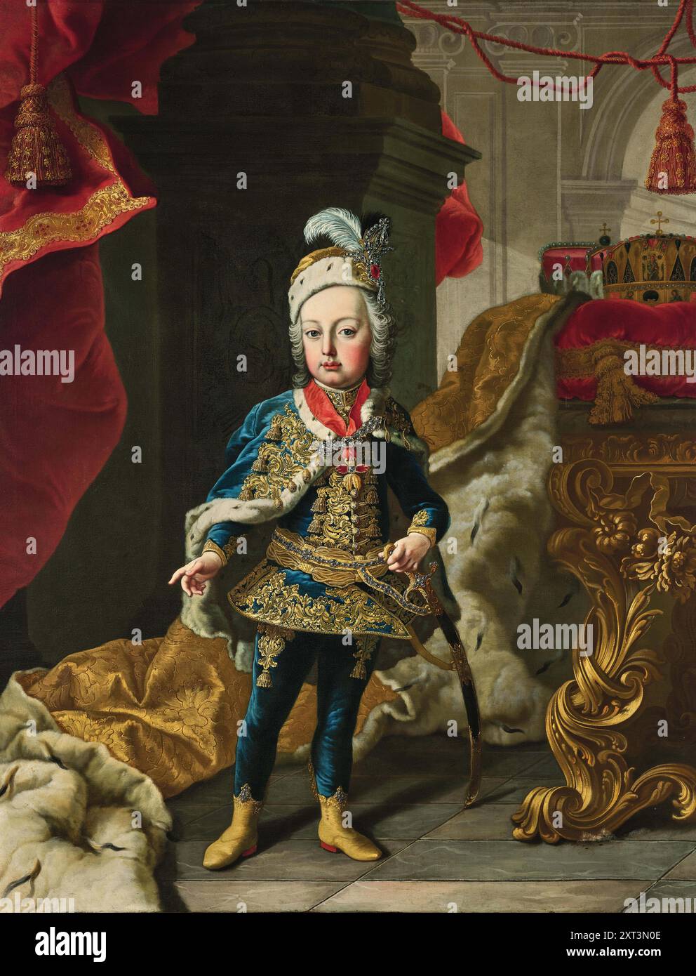 Portrait de l'empereur Joseph II (1741-1790) enfant. Trouvé dans la Collection de la Collection privée. Banque D'Images