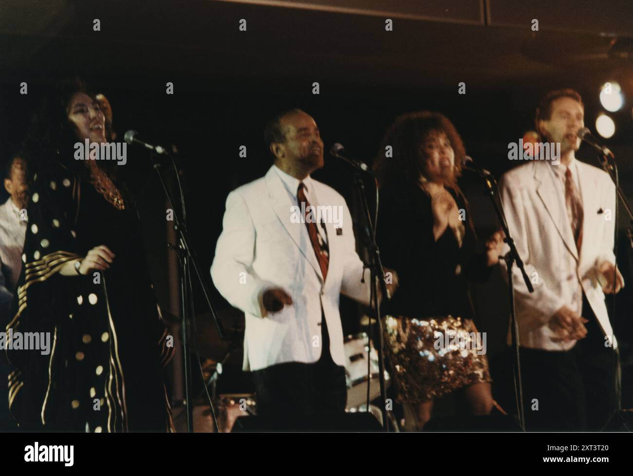 Jon-Judith-Aria Hendricks et Kevin Burke, North Sea Jazz Festival, pays-Bas, 1991. Banque D'Images