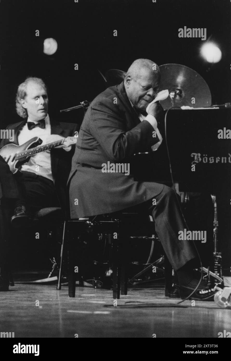 Oscar Peterson, North Sea Jazz Festival, pays-Bas, 1995. Banque D'Images