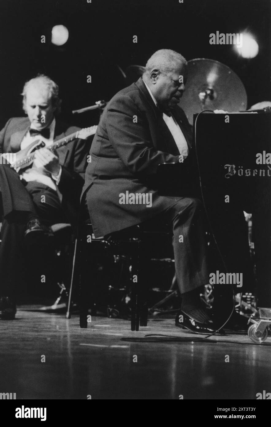 Oscar Peterson, North Sea Jazz Festival, pays-Bas, 1995. Banque D'Images