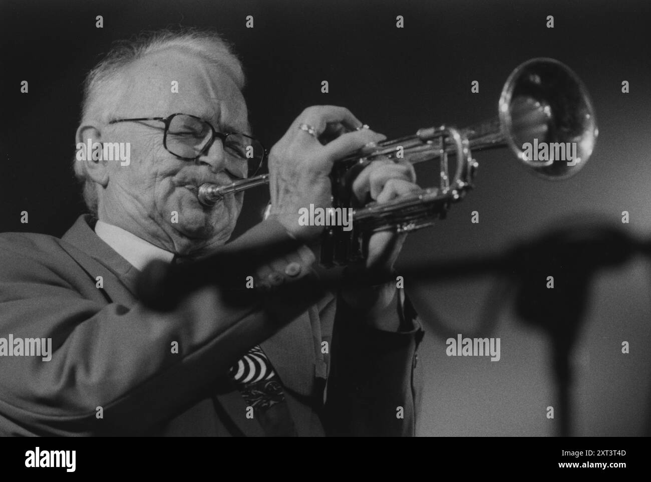 Humphrey Lyttelton, Brecon Jazz Festival, 1998. Banque D'Images