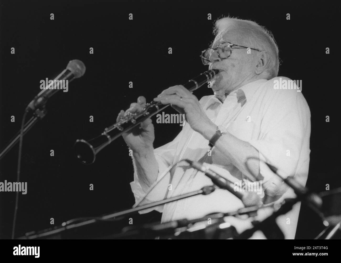 Humphrey Lyttelton et Pete Strange, Brecon Jazz Festival, 1998. Banque D'Images