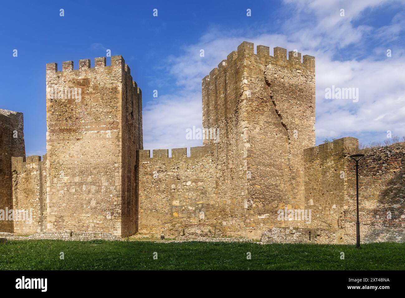 Smederevo, Serbie forteresse vue panoramique en été Banque D'Images