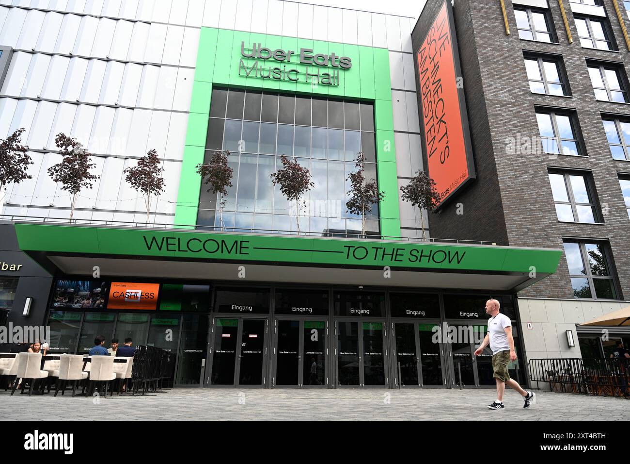 Berlin, Allemagne - 3 août 2024 : Uber mange Music Hall à Uber Platz dans le quartier Friedrichshain à Berlin. Banque D'Images