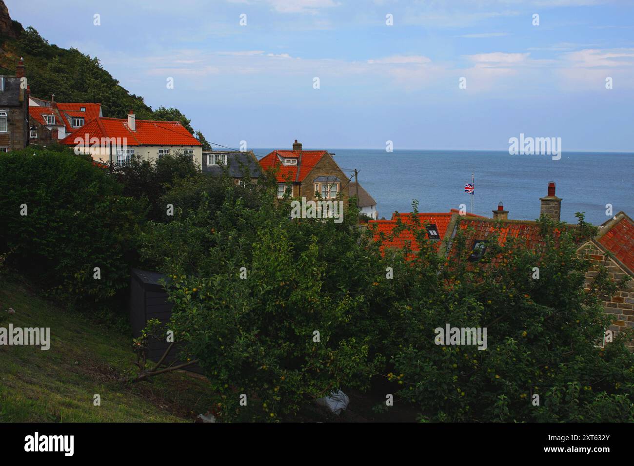 Les rues du village de Runswick Bay dans le Yorkshire du Nord, Angleterre, Royaume-Uni Banque D'Images
