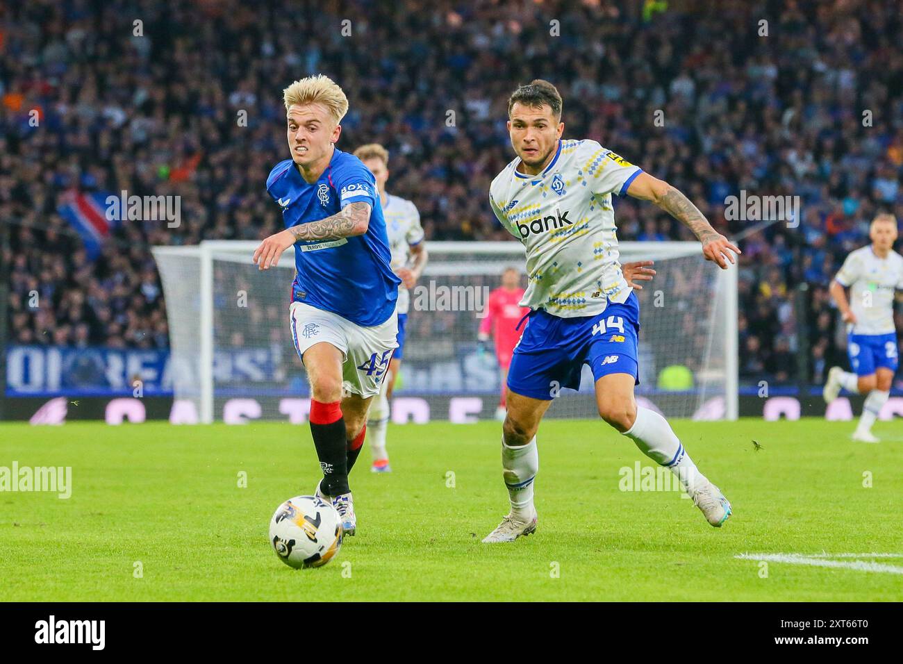 Glasgow, Royaume-Uni. 13 août 2024. Les Rangers ont joué au Dynamo Kyiv en Ligue des Champions, à Hampden Park, Glasgow, Écosse, Royaume-Uni. Le score final était Rangers 0 - 2 Dynamo Kyiv et les buts ont été marqués par O. Pikhalionok (82') et N. Voloshyn (84'). Crédit : Findlay/Alamy Live News Banque D'Images