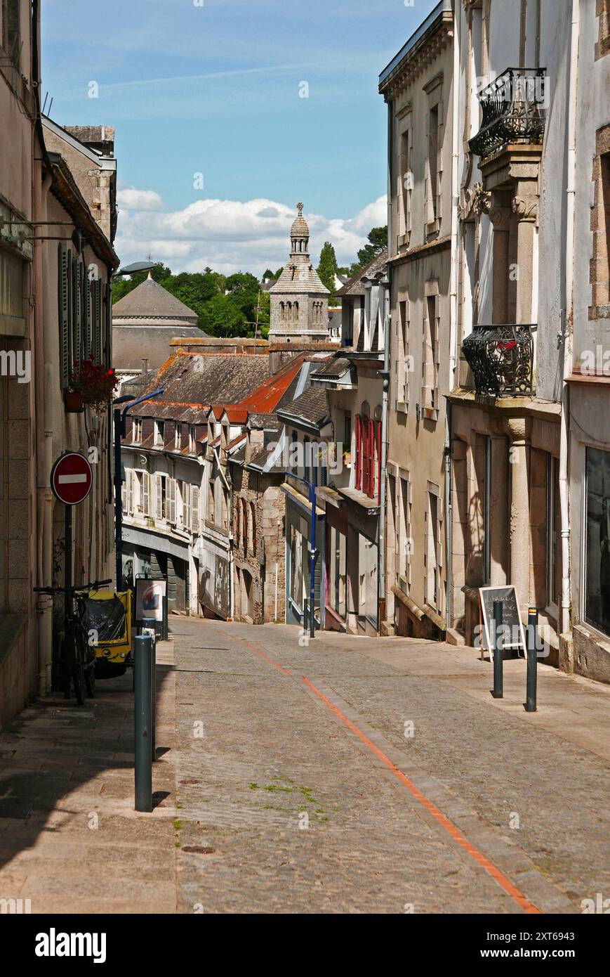 rue Madame Moreau, Quimperle, Finistère, Bretagne, Bretagne, Bretagne, France, Europe Banque D'Images