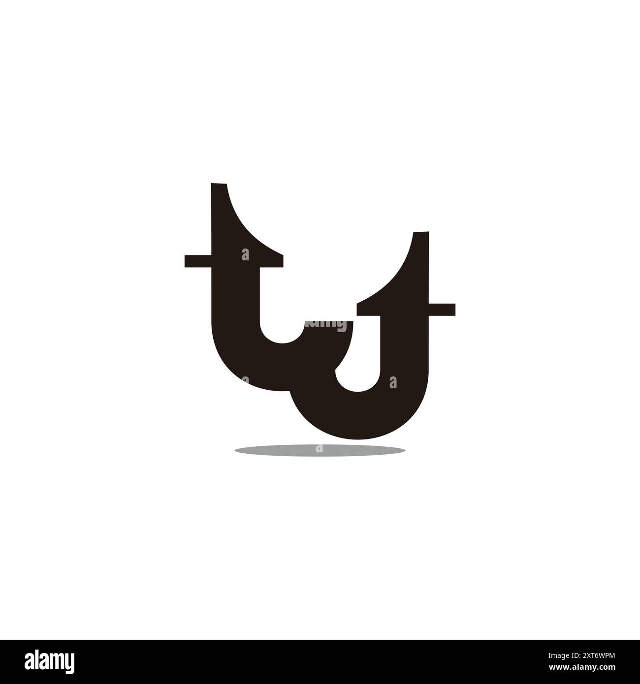 vecteur de logo de police liée simple tw Illustration de Vecteur