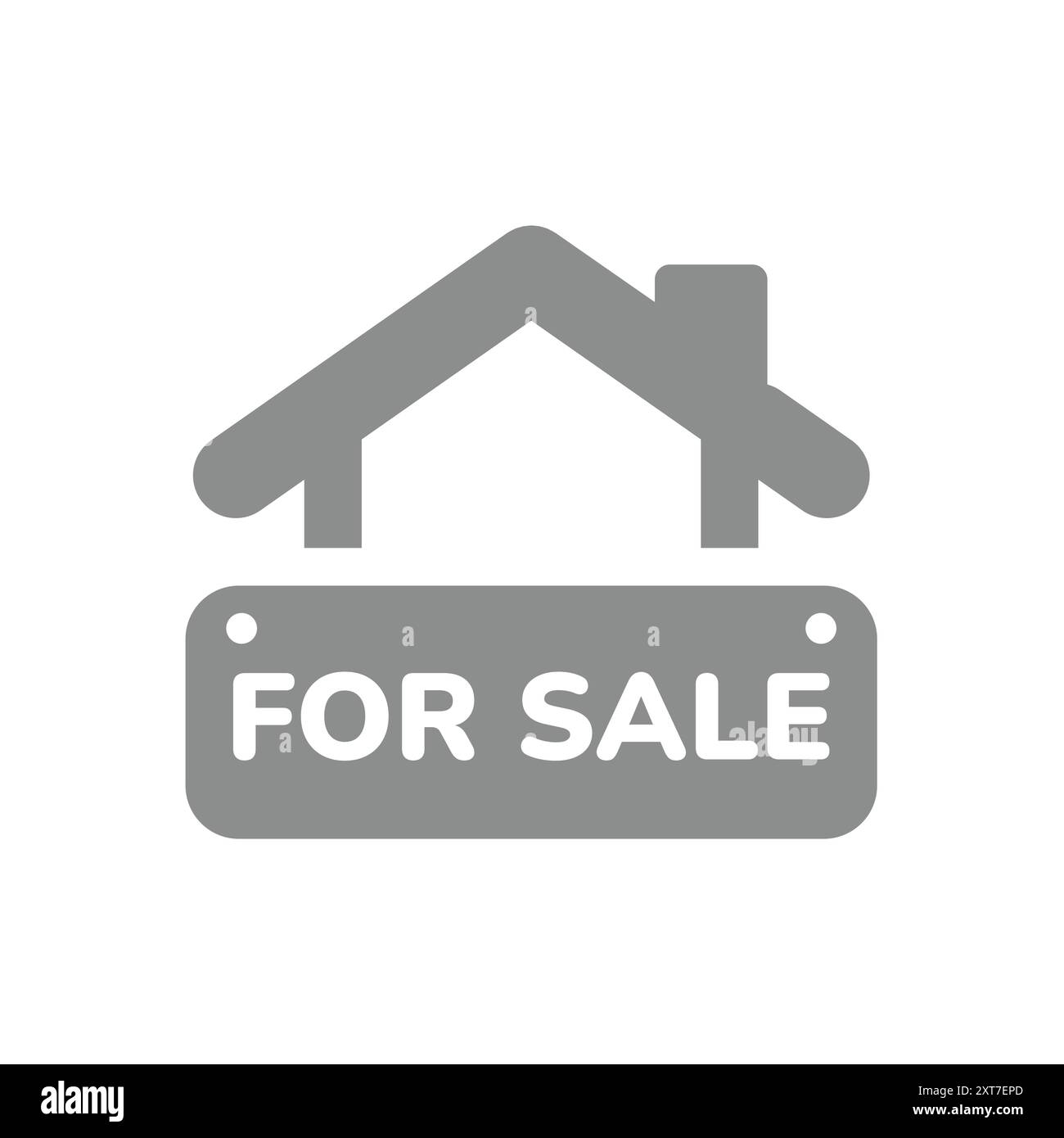 Maison pour l'icône de vecteur de vente. La chasse à la maison, symbole immobilier. Illustration de Vecteur