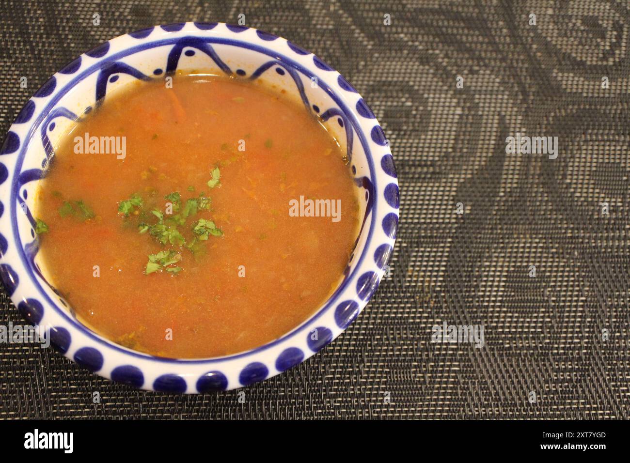 Cuisine marocaine : soupe marocaine harira Banque D'Images