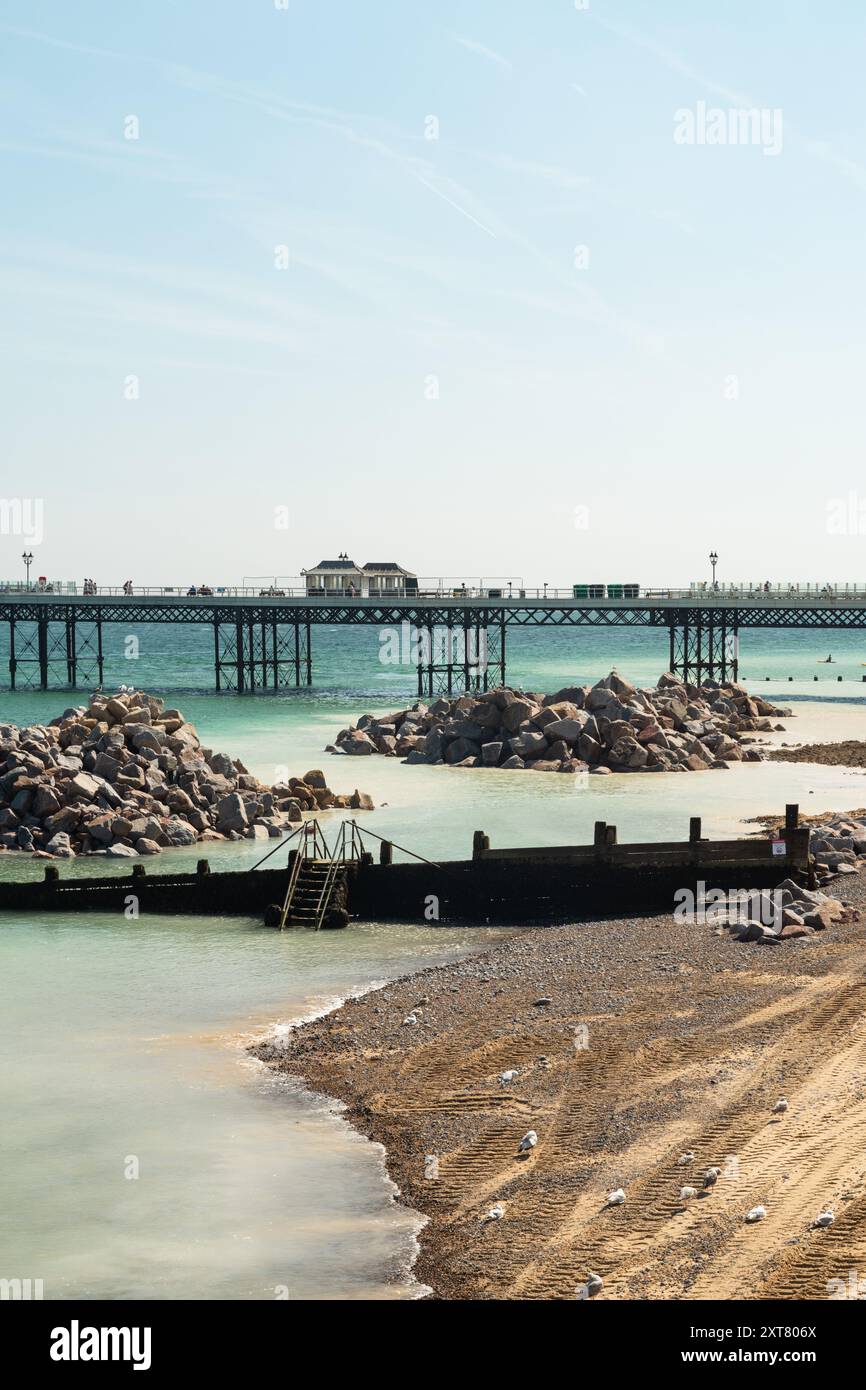 Améliorations de la défense maritime à Cromer Pier (gestion côtière) - Cromer, Angleterre, Royaume-Uni Banque D'Images