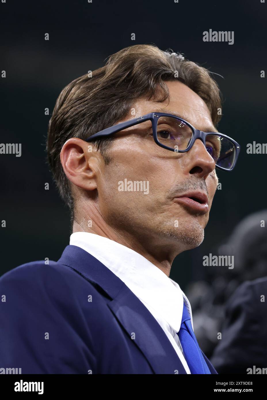 Milan, Italie. 13 août 2024. Pier Silvio Berlusconi suit le match du Trofeo Silvio Berlusconi à Giuseppe Meazza, Milan. Le crédit photo devrait se lire : Jonathan Moscrop/Sportimage crédit : Sportimage Ltd/Alamy Live News Banque D'Images