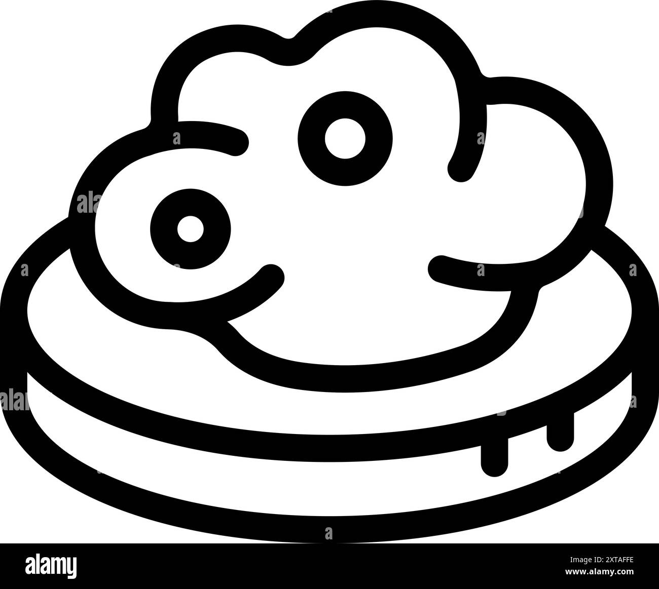 Boîte de Pétri de laboratoire contenant un échantillon avec moisissure en croissance en cours d'analyse Illustration de Vecteur