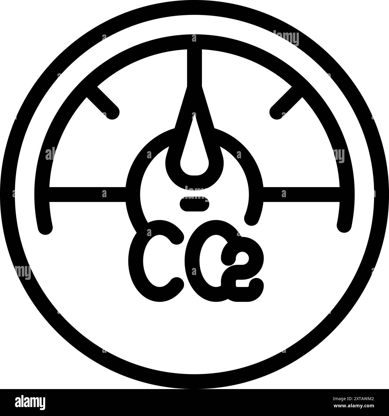 Meter montre le niveau des émissions de co2, soulignant l'importance de la surveillance environnementale Illustration de Vecteur Meter montre le niveau des émissions de co2, soulignant l'importance de la surveillance environnementale Illustration de Vecteur