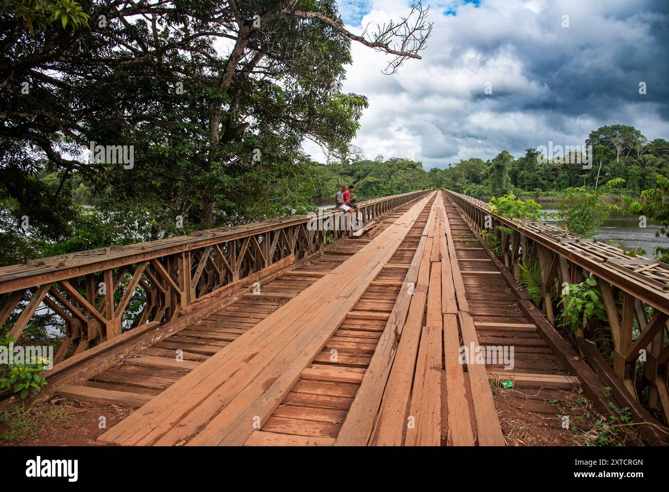 Pont sur la rivière Copponame Banque D'Images