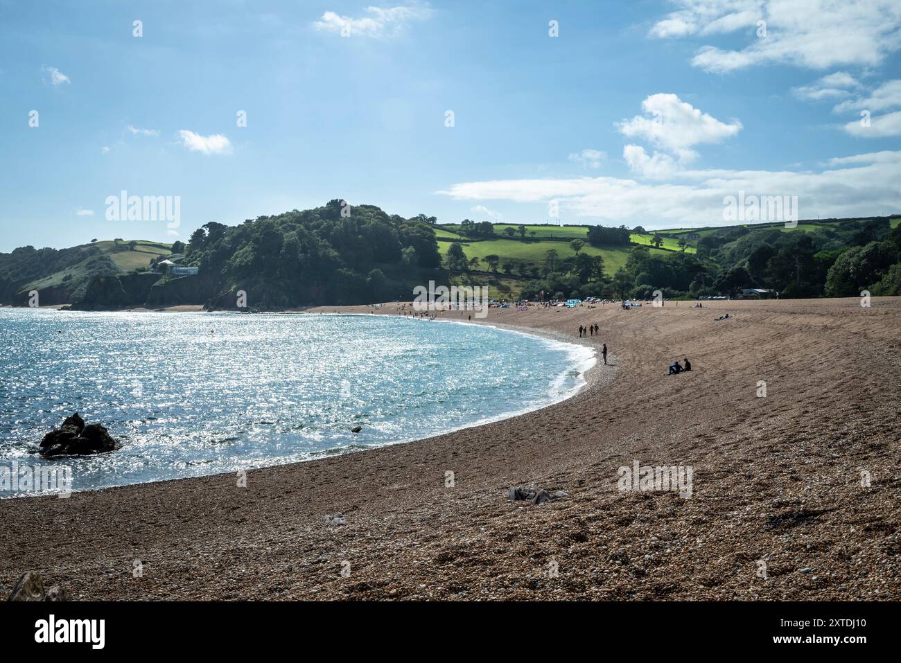 Blackpool Sands, une plage de gravier près de Dartmouth, Devon, Angleterre, Royaume-Uni Banque D'Images