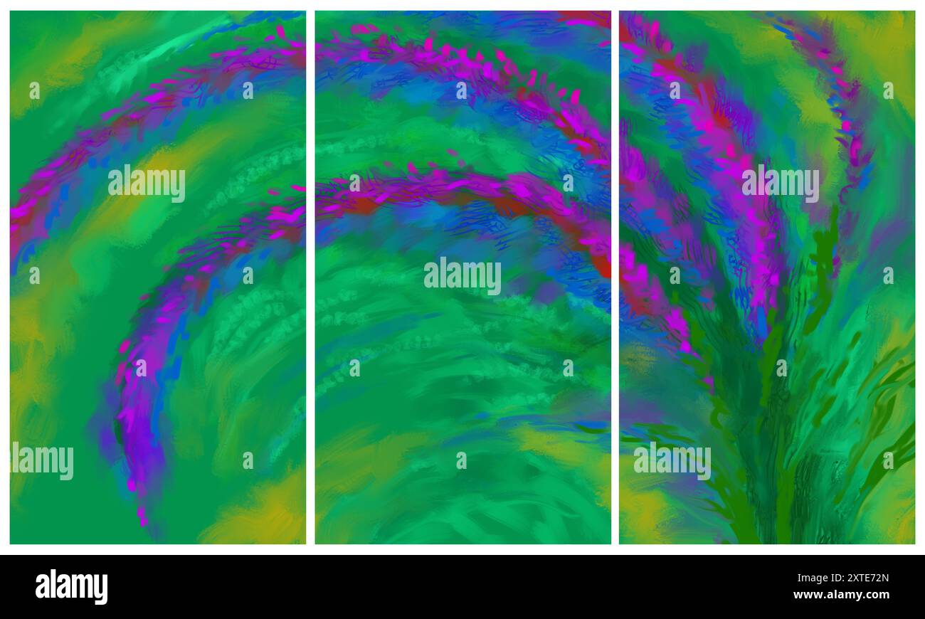 Triptyque intérieur moderne Banque D'Images