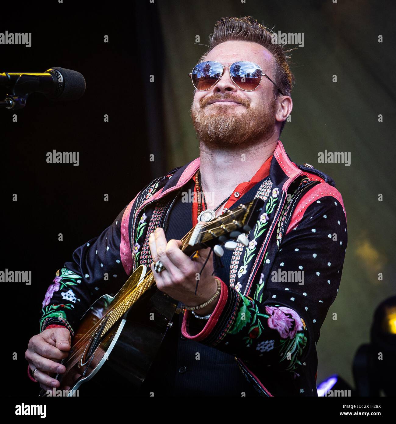 Le guitariste norvégien Amund Maarud joue sur scène Banque D'Images