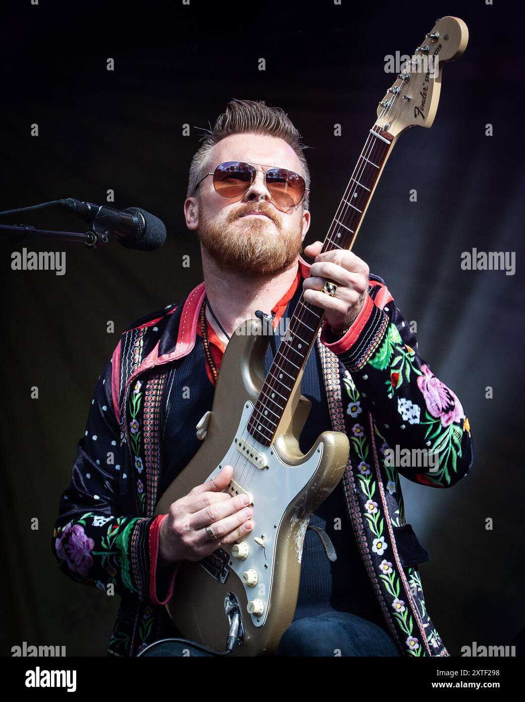 Le guitariste norvégien Amund Maarud joue sur scène Banque D'Images