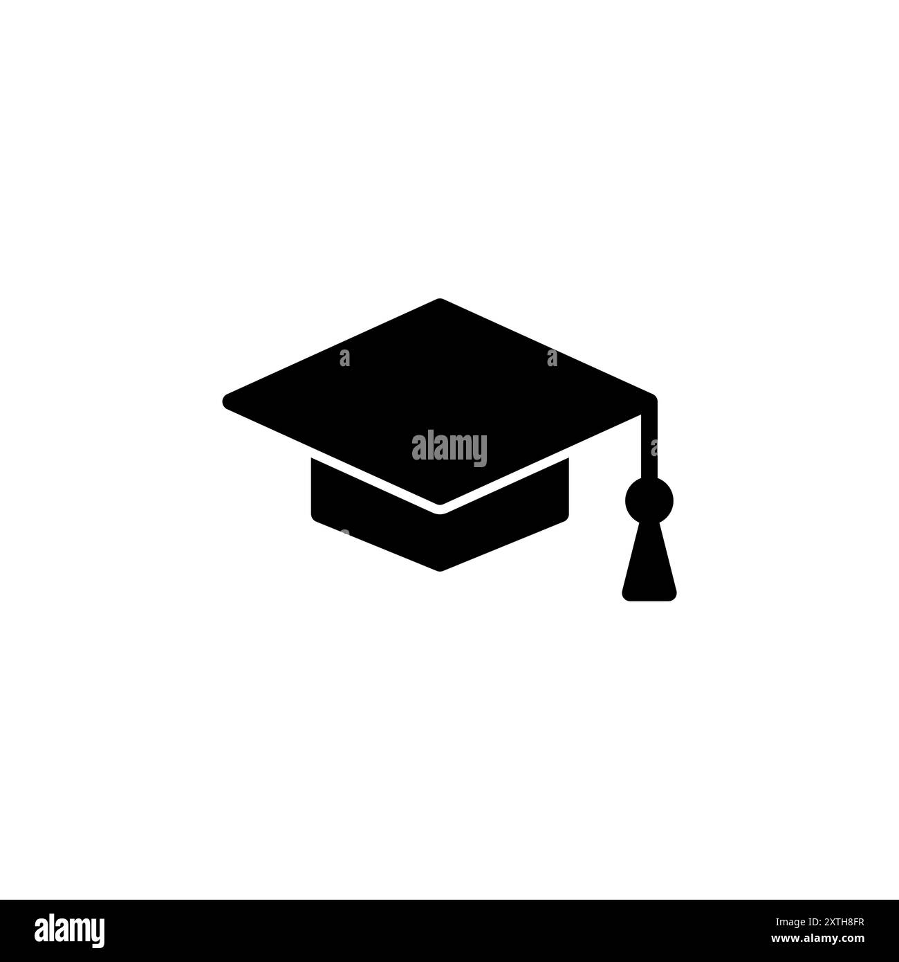 Conception de logo d'icône d'éducation. Signe et symbole de chapeau de graduation. Diplômé. Nombre d'étudiants Illustration de Vecteur