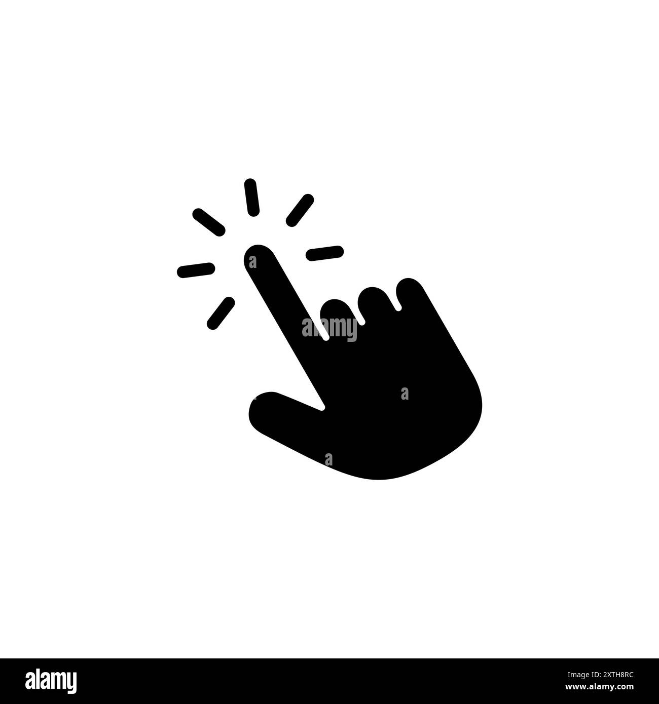 Conception de logo d'icône de clic de main. signe et symbole du pointeur. icône de curseur en forme de main Illustration de Vecteur