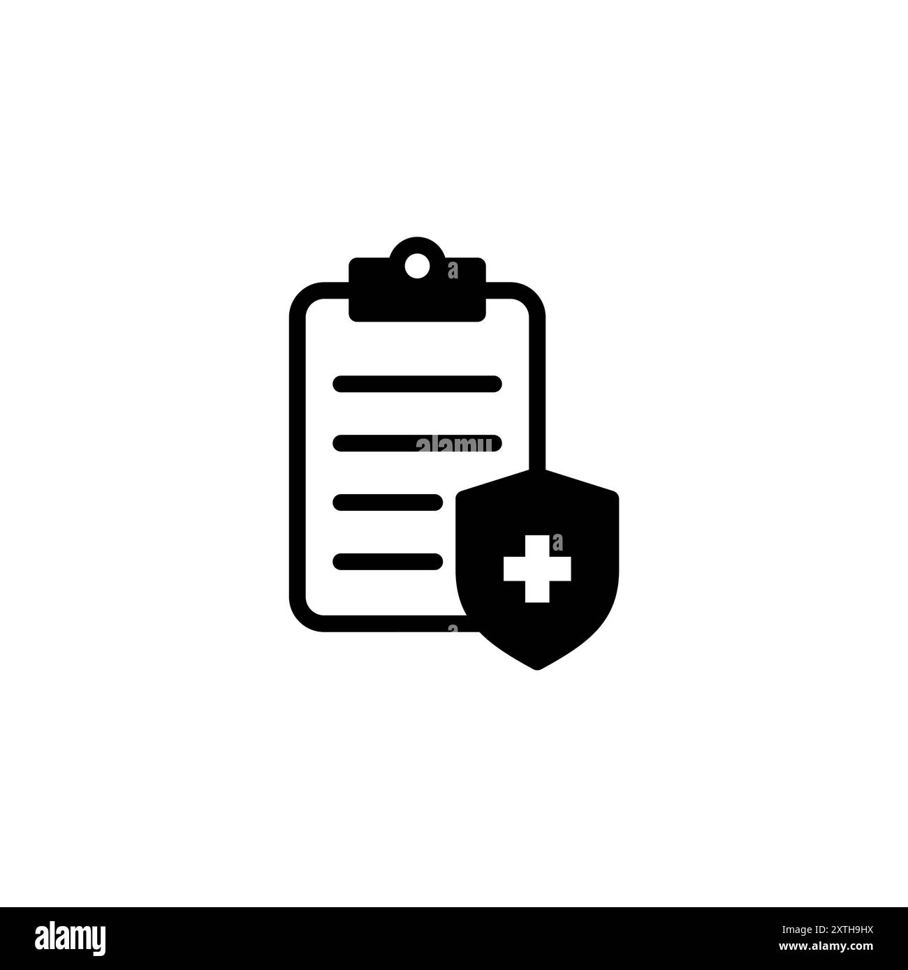 Conception de logo d'icône d'assurance médicale. signe et symbole d'assurance maladie Illustration de Vecteur