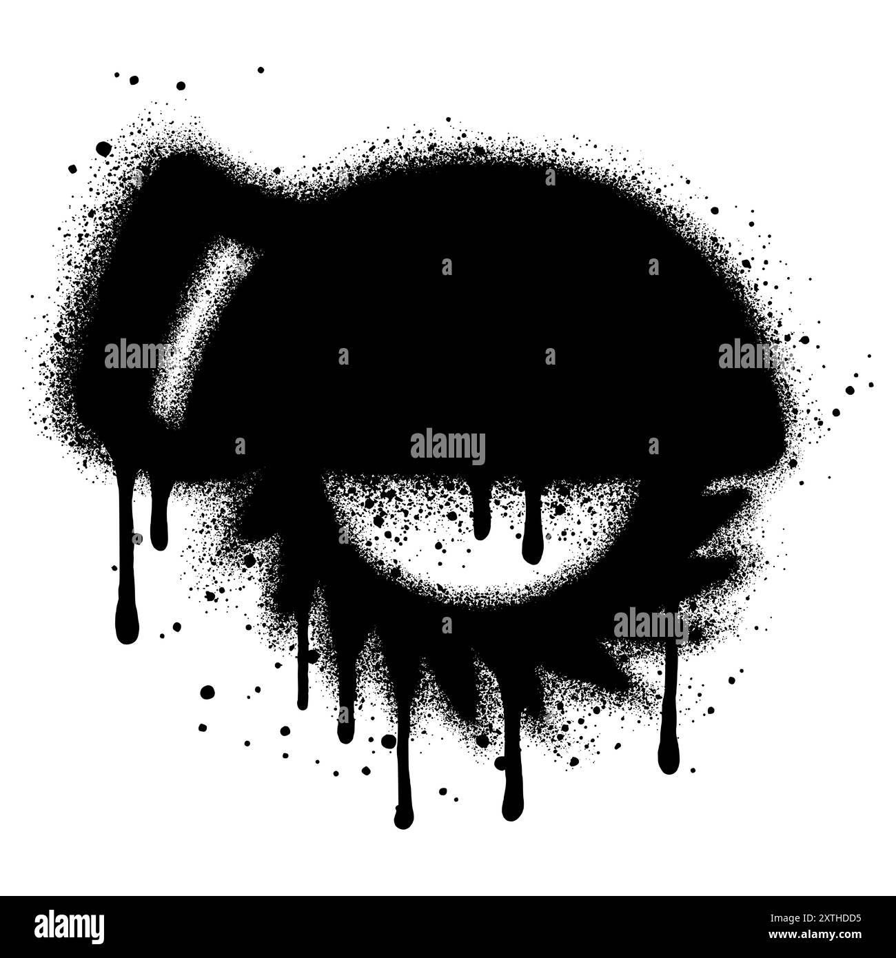 Graffiti scie circulaire avec peinture noire en aérosol. illustration vectorielle. Illustration de Vecteur