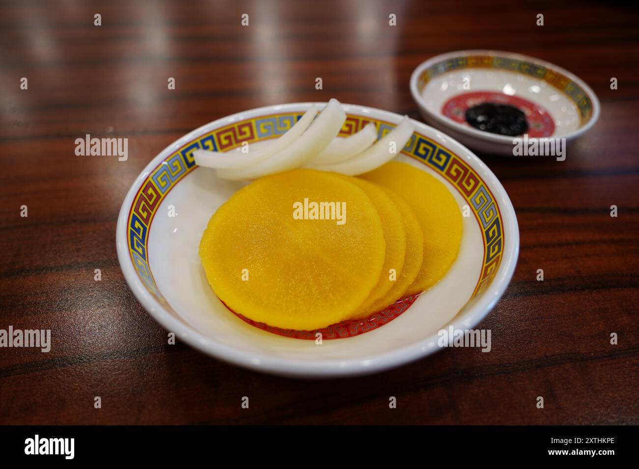 Danmuji (radis Daikon mariné coréen) Banque D'Images