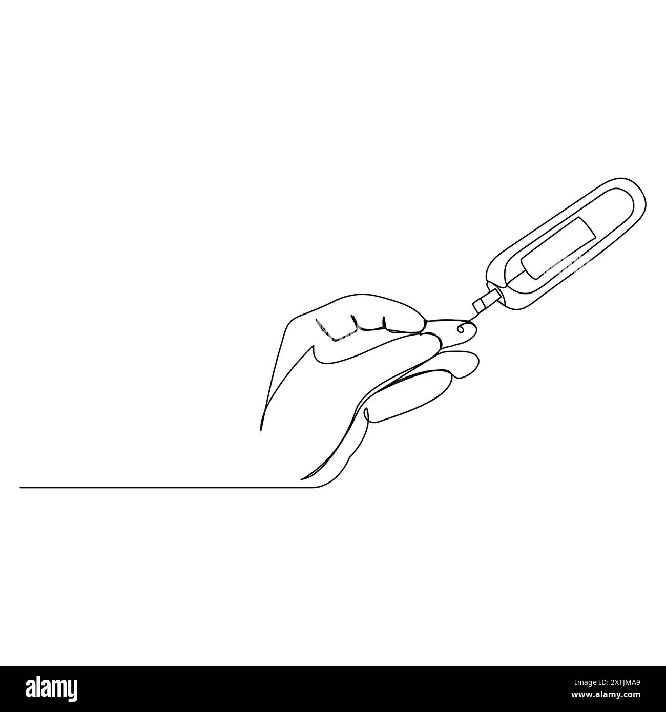 Main dessinant une ligne en continu à l'aide d'un glucomètre pour vérifier le taux de sucre dans le sang. Concept de journée mondiale du diabète. Graphique vectoriel de dessin de ligne unique Illustration de Vecteur Main dessinant une ligne en continu à l'aide d'un glucomètre pour vérifier le taux de sucre dans le sang. Concept de journée mondiale du diabète. Graphique vectoriel de dessin de ligne unique Illustration de Vecteur