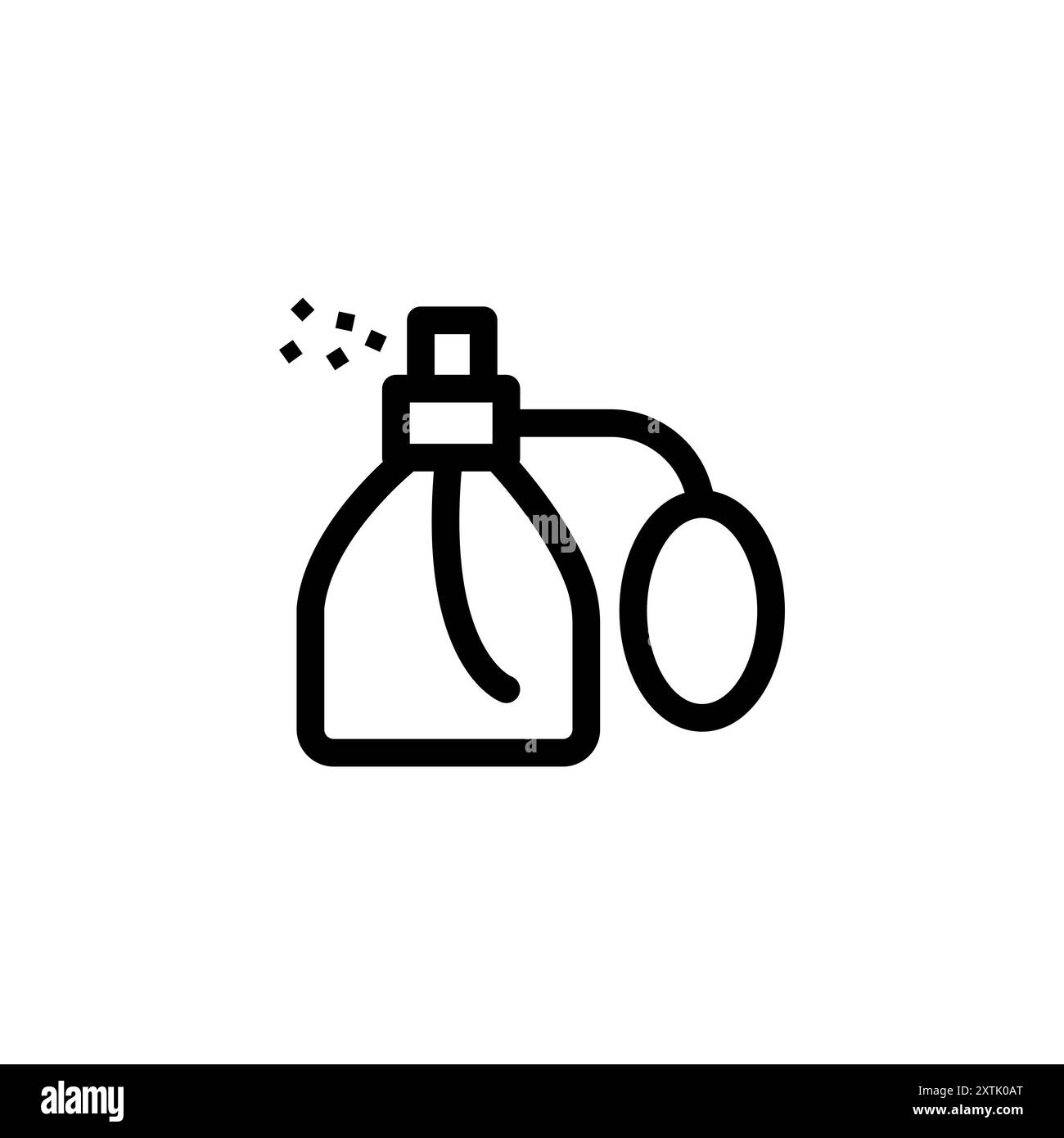 Icône de ligne de flacon de parfum. Bouteille de parfum avec pictogramme linéaire de gouttes. Icône de produit de beauté dans le flacon pulvérisateur. Contour modifiable. Vecto isolé Illustration de Vecteur