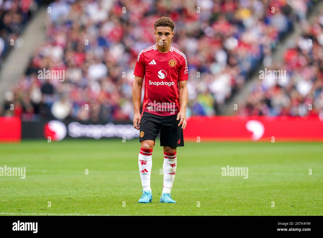 Manchester United Sam Murray lors du match amical de pré-saison des Glasgow Rangers FC contre Manchester United FC au Scottish Gas Murrayfield Stadium, Édimbourg, Écosse, Royaume-Uni le 20 juillet 2024 Banque D'Images