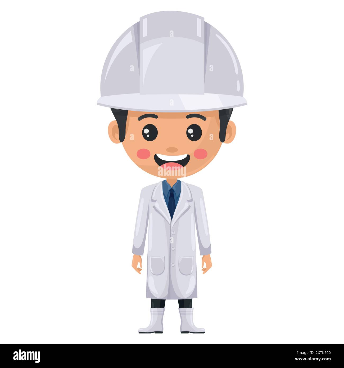 Superviseur de contrôle de qualité dans la chaîne de production alimentaire. Ingénieur agro-industriel ou ingénieur de l'industrie alimentaire. Ingénieur en chef de la sécurité alimentaire. Science, technolog Illustration de Vecteur