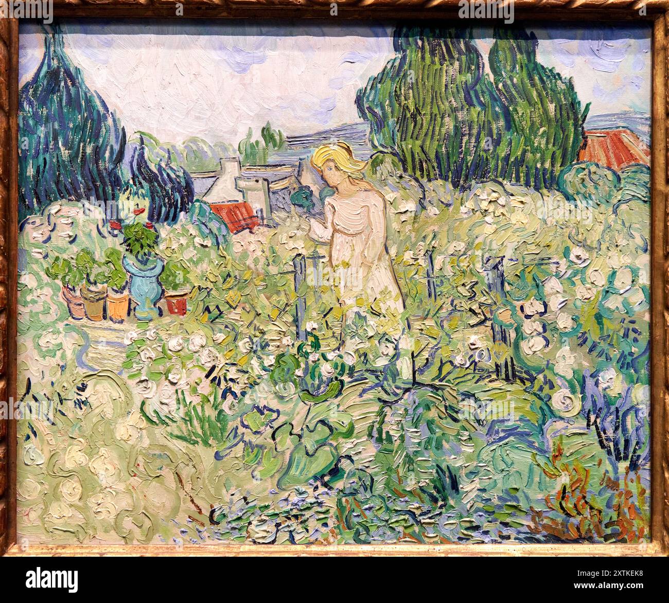 Vincent Van Gogh (Groot Zundert (pays-Bas) 1853 - Auvers-sur-Oise 1890), Mademoiselle Gachet dans son jardin à Auvers-sur-Oise, 1890, Musée d'Orsay, P Banque D'Images